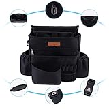 SURDOCA Large Capacity Car Storage Organizer for Front Seat, Durable Car Seat File Organizer with Adjustable Straps, Office Passenger Seat Organizer Bag, Black - Image 6
