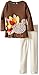 Mud Pie Girls' Little Girls' Floral Tunic and Legging Two Piece Playwear Set, Turkey, 2T