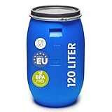 Garronda Barril de Lluvia Garrafa de Agua de 120 litros en Barril de plástico HDPE, depósito de Agua, Ideal para almacenar Agua y Alimentos, Barril para encurtidos, jardín GD-0078