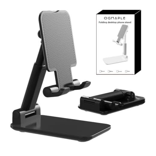 OGMAPLE Phone Stand for Desk Cell Phone Holder Stands for iPhones, Black