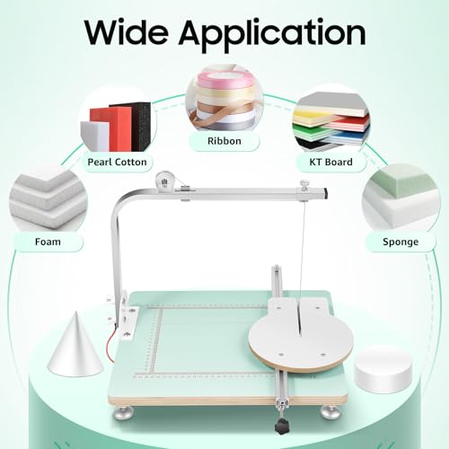 Surneis 72W Hot Wire Foam Cutting Machine, Portable Lightweight Working Table Tool Table Top Styrofoam Cutter with Stepless Vage Knob Adjustable Stand Angle for Cut Foam, Sponge, Pearl Cotton - Image 8