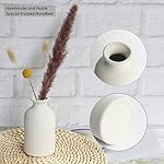 YANLING 6 Pack White Vase Small Ceramic Vases for Decor, White Vases for Flowers Boho Vase for Home Decor, Pampas Grass Vases Dried Flowers Vases - Image 4