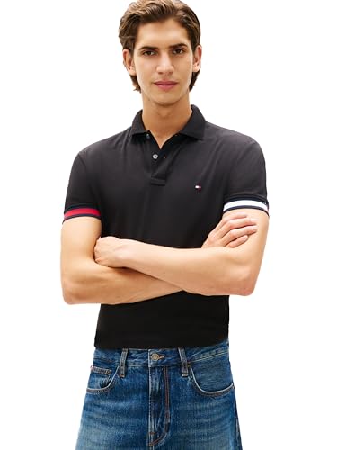 Image of Tommy Hilfiger Mens Short Sleeve Casual Polo Shirts in Regular Fit with Liquid Cotton