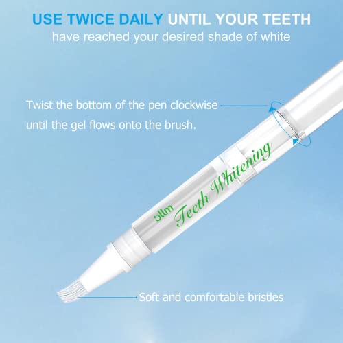 Teeth Whitening Pen Bleaching Gel - 3 Pcs Tooth Whitening Gel Professional, 20+ Uses, Effective＆Painless, No Sensitivity, Easy To Use, Beautiful White Smile Tooth Whitener For Home, Travel #TOP6