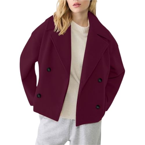 Trench-coat court femme laine idéal pour le bureau et sorties