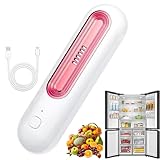 Ozoori Fridge Deodorizer Odor Eliminator, Kühlschrank-Deodorizer, 2 Modi wiederaufladbarer Geruchsneutralisierer Ozongenerator, Kühlschrank-Deodorierer, Geruchsentferner für Gefrierschrank (Rosa)