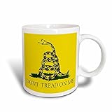 3dRose Don't Tread On Me Magic Transforming Mug, 11 oz, Black/White