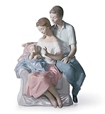 LLADRÓ Figura Familia Un Círculo De Amor. Figura Familia de Porcelana.