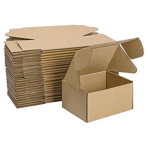 HORLIMER 15,3x10,2x7,6 cm Cajas de Carton con Tapa para Envios de Paquete, 25 Pack, Cajitas de Papel Kraft para Regalo o Embalaje, Marrón