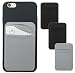 3 Pack Adhesive Phone Pocket,Cell Phone Stick On Card Wallet,Credit Cards/ID Card Holder(Double Secure) with 3M Sticker for Back of iPhone,Android and All Smartphones (2 Black& 1 Grey)