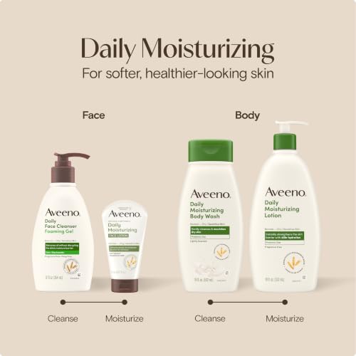 Aveeno Daily Moisturizing Body Lotion, Fragrance-Free, 18 fl. oz - image 8