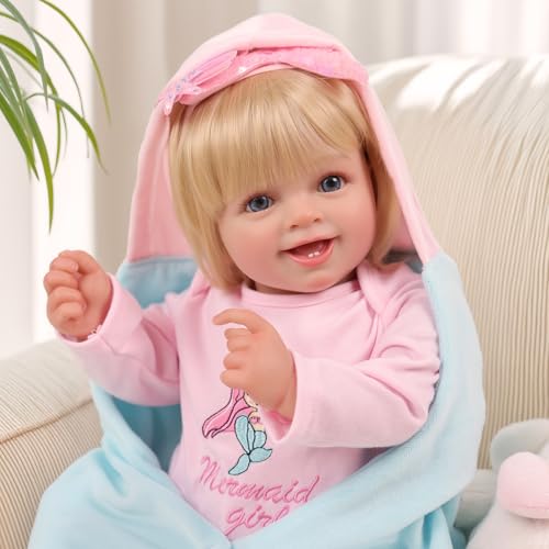 Muñeca bebé realista posable de 17 pulgadas miniatura 7