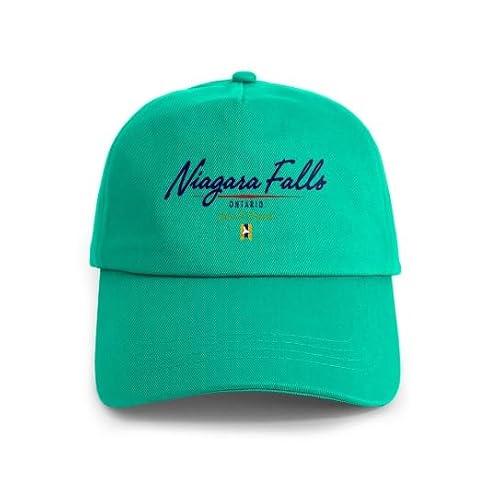 CafePress Niagara Falls Script Adjustable Baseball Cap Green