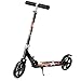 Cityroller Erwachsene, Zweirädrigen Roller, Geeignet for Kinder, Jugendliche, Erwachsene, stilvoller Faltbare Einzel Fuß Scooter, Anti-Rutsch-Pedal (Color : Black)