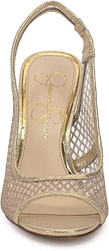 Jessica Simpson Women's Jaisey High Heel Heeled Sandal, Clear/Gold, 8 | Image 1