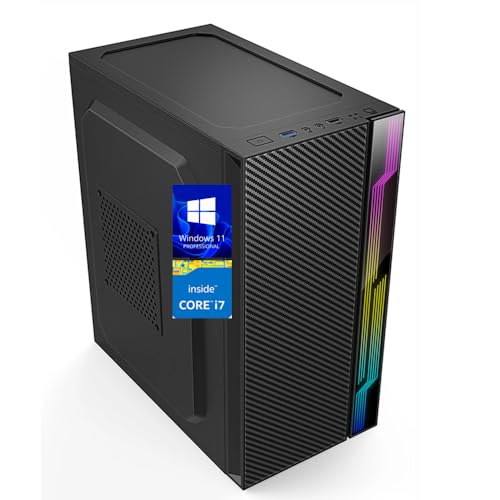 Image of Desktop PC,Core i7-4770 /90 Turbo | 16GB RAM | 512GB M.2 NVMe SSD | HDMI, VGA, Gigabit LAN,USB 3.0,Clocite Copper CPU Fan,HD Graphics (Windows 11 Pro+MS Office /i7,16GB,512GB,Cosmic)