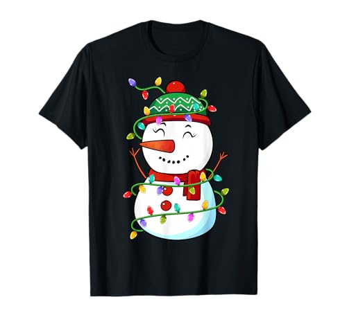 Funny Snowman Christmas Xmas Light - Snowman Christmas Camiseta