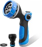 Garden Hose Nozzle,Hose Spray Nozzle with Adjustable 10 Watering Patterns,Slip Resistant High Pressure Water Hose...