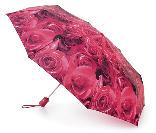 Fulton Open & Close 4 Photo Rose Red Womens Umbrella Photo Rose Red Print One Size