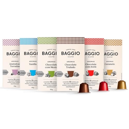 Kit de Cápsulas de Café Experience Baggio Café, compatível com Nespresso, contém 60 cápsul...
