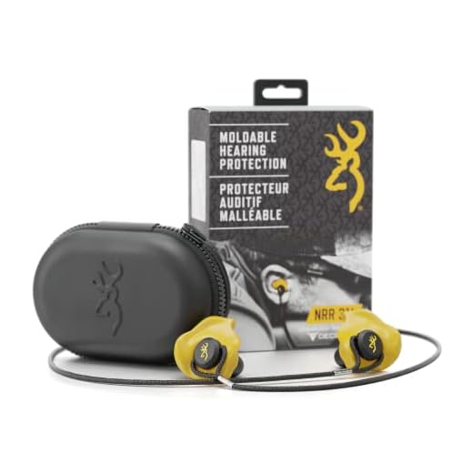Browning Hearing Protection for Shooting by Decibullz Custom-Molded Earplugs, 31-Decibel Noise Reduction Rating (NRR), Includes Lanyard and Travel Case