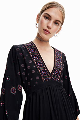 Desigual Women's Woman Woven Dress 3/4 Sleeve3