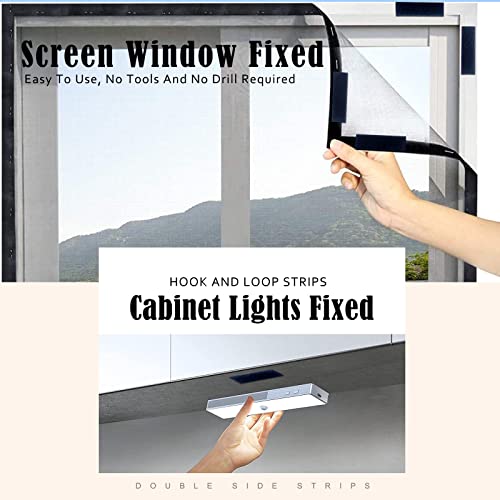 20 Sets 1.2X4 Inch Hook And Loop Strips With Adhesive, Industrial Strength Heavy Duty Sticky Back Fastener Tape For Fabric. Double Sided Self Adhesive Strip For Mounting, Picture Hanging, Black #TOP4