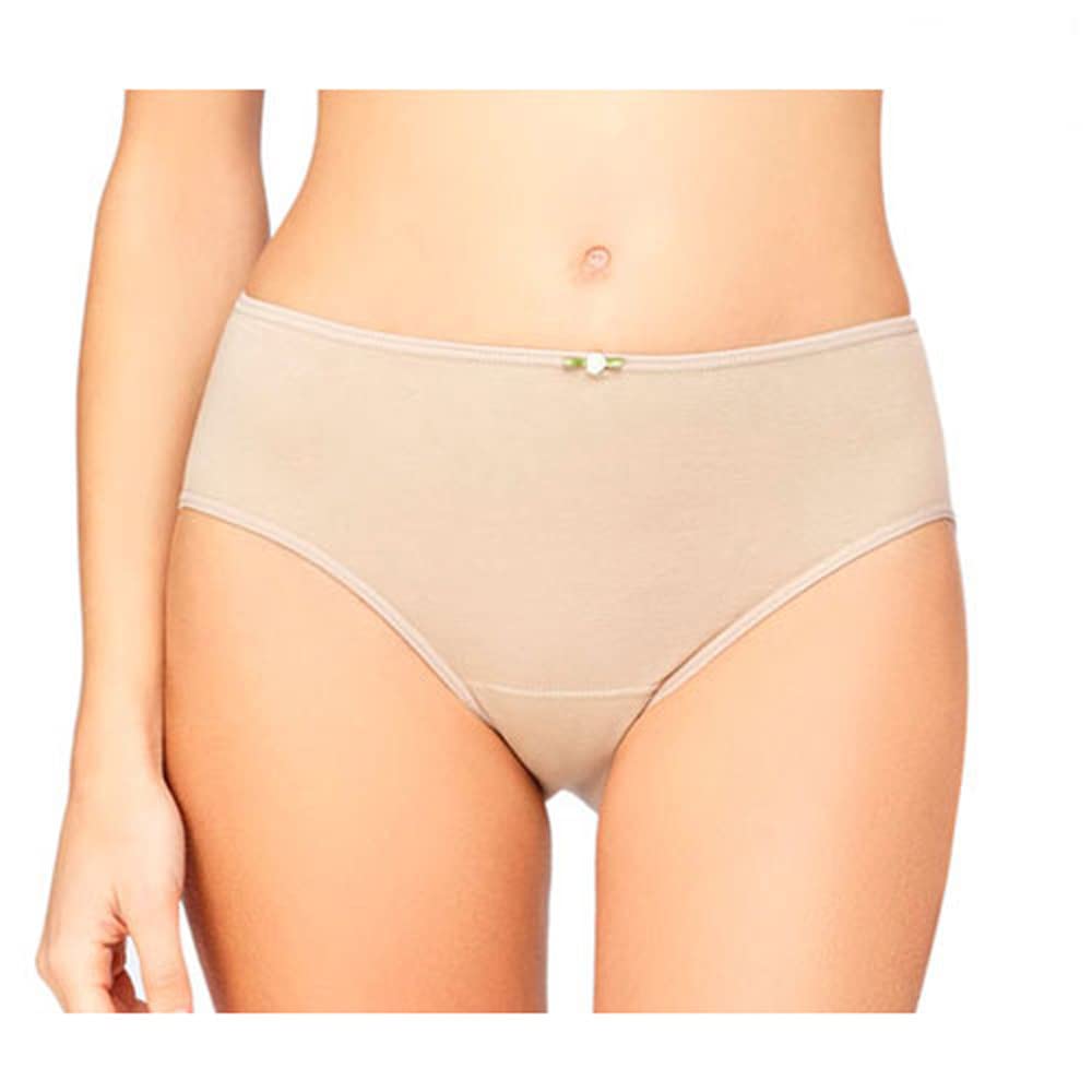 AVET - 3267 Pack de 6 Braga Mujer Alta Algodon sin Costuras Color: Arena Talla: XXL