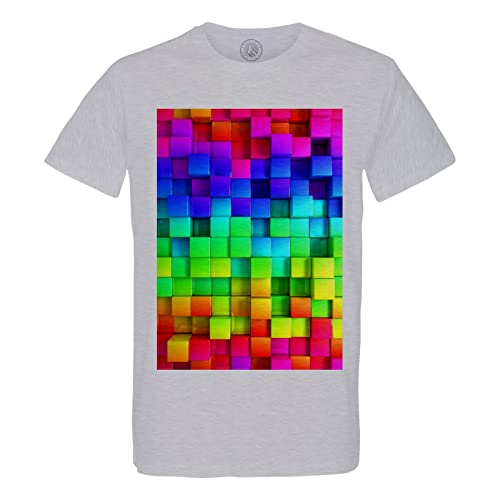 Coton bio premium pour ce t-shirt homme col rond multicolore de luxe