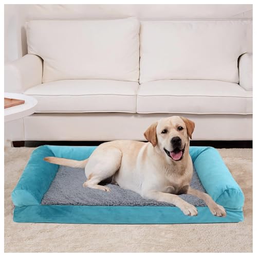 SJWJWOO Camas Perros Grandes con Espuma Viscoelástica, Cama Perros Medianos Desenfundable y Lavable, con Forro Impermeable, Cama para Perros Grandes,XL