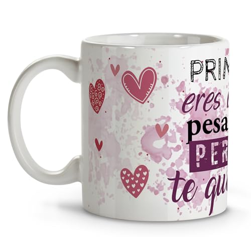 LolaPix Tea Cup Novelty Mug Gift for Cousins Ceramic Mug 11oz, Prima_5 - Image 3