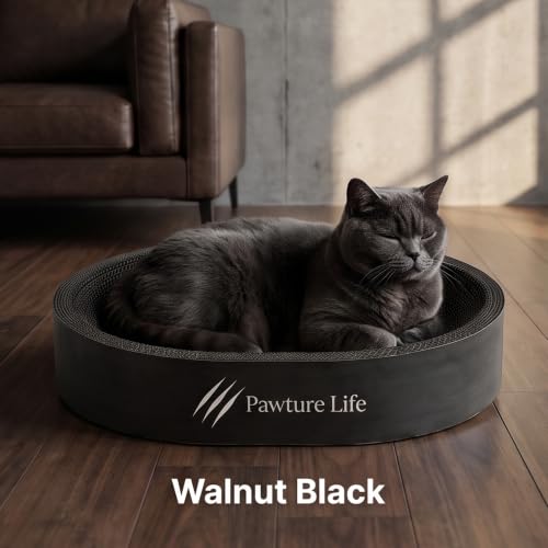 Extra Large Cardboard Cat Scratching Bed, Black/White - Image 2