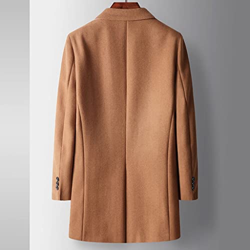 Autumn and Winter Mid-Length Youth Business Tweed Trench Coat Casual Coat Jacket(XL Code)3