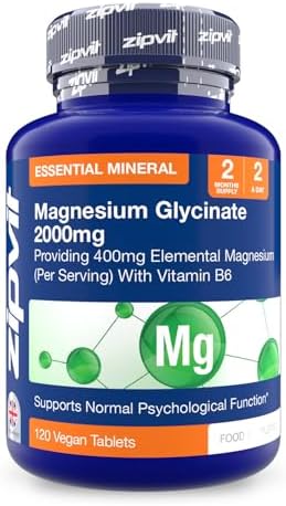 Zipvit Magnesium Glycinate 2000mg with 400mg Elemental, Plus Vita...