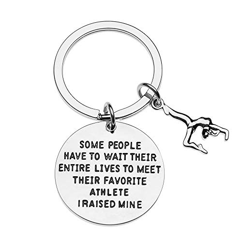 Sportybella Gymnastics Mom/Dad Keychain - I Raised Mine Gift