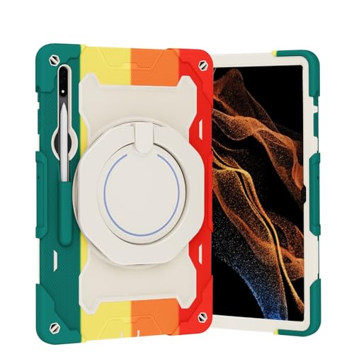 Étui Galaxy Tab S9 Ultra avec poignée rotative 360 pour les trajets en famille
