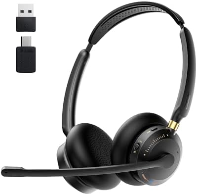 Acer Wireless Headset with Mic for Work, Crystal Clear Audio for ...