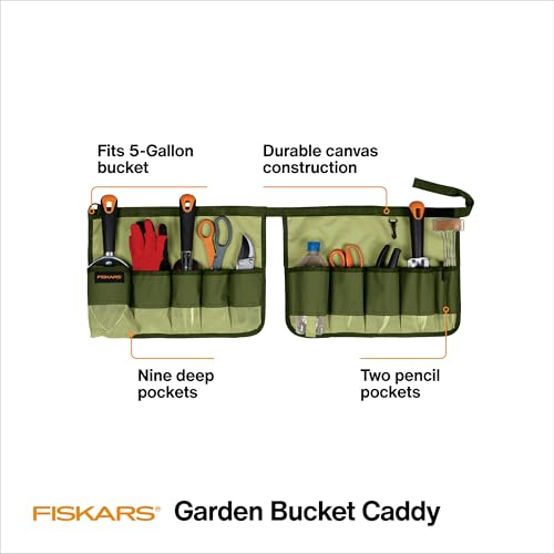 Fiskars 5 Gallon Garden Tool Bucket Caddy, Bucket & Tools Not Included - image 2
