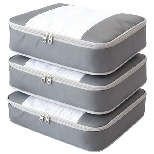 Packing Cubes for 19" Suitcase Travel Luggage Organizers - Travel Organizer Bags Luggage Clothes Accessories Storage Carry on Suitcase Packing Pouches Bag For Men Women Kids 1/2X3PACK