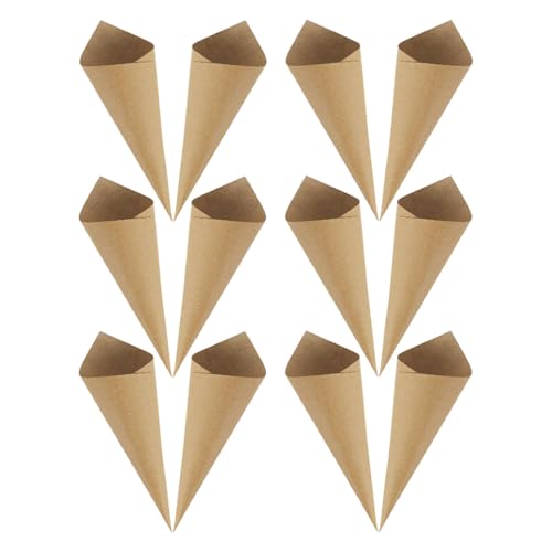 TOVINANNA Conos de Papel para Manualidades y Confeti 60 Piezas Soporte para Flores Secas para Bodas, Fiestas y Ceremonias