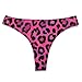 XUTSAKDCJ Fashion Seamless Thongs for Women, No Show Thong Underwear Workout Comfortable Hot Pink Tie Dye Leopard Cheetah Print G-string