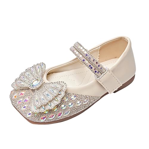 Toddler Little Kid Girls Dress Pumps Glitter Sequins Bowknot Heels Dance Shoes Sandals Girls Sandals Tan