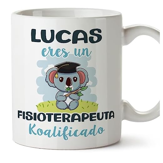 MUGFFINS Tazas Personalizadas para FISIOTERAPEUTA - En Español - Koalificados Personalizados - 11 oz / 330 ml - Regalo Personalizable original y divertido