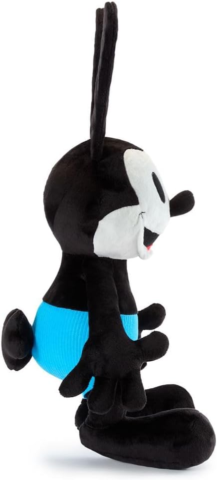 Disney Store Official Oswald The Lucky Rabbit Medium Soft Toy for Kids, Cuddly Character with Fuzzy Texture and Embroidered Details, Stiff Rabbit Ears, Disney Plushy Suitable for All Ages