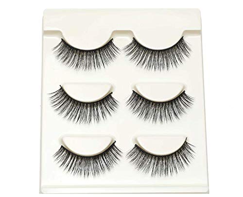 3 Pairs Long Cross False Eyelashes Makeup Natural 3D Fake Thick Black Eye Lashes Icycheer Soft Fake Lash #TOP7
