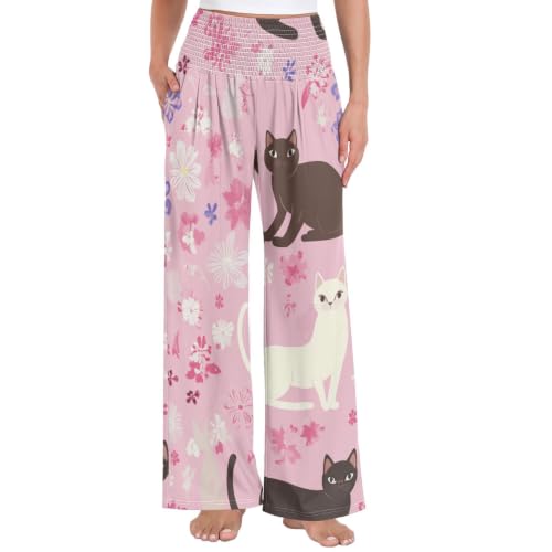 Pantalon fluide jambes larges femme qui affine la silhouette sans serrer