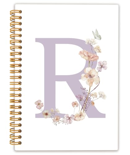 Carnet à spirale rigide résistant fini les pages cornées lettre R