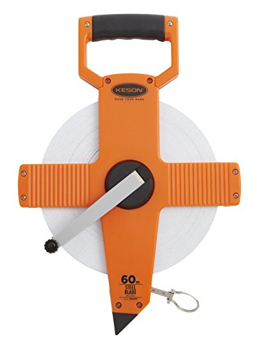 Flash Deals - 60% OFF Keson NR60M Nylon Coated Steel Blade Measuring Tape with Extra Dead Foot and Ring End (Graduation: m, cm, mm), 60-Meter
