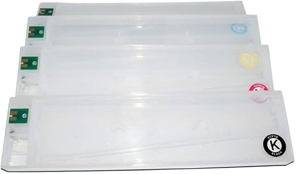 1SET Empty ECO-SOL MAX Refillable Ink Cartridge with Reset Chip ESL3 for Roland BN-20 SolJet PRO II SP-I Series 440mlBK C M Y