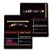 Custom Product Solutions Reusable First & Last Day of School Chalkboard Sign. Photo Prop Board, Black w/color print - 12" x 10" rectangle set of 2